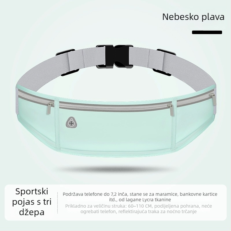 Lycra sportska torbica za struk, prozračna, protiv krađe, smanjenje opterećenja, za vanjske sportove, unisex