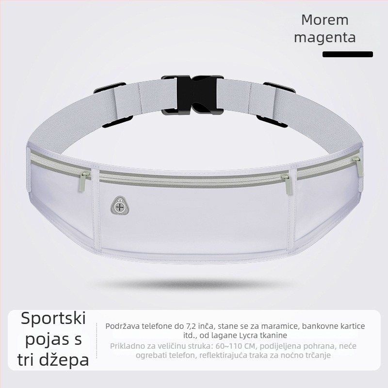 Lycra sportska torbica za struk, prozračna, protiv krađe, smanjenje opterećenja, za vanjske sportove, unisex