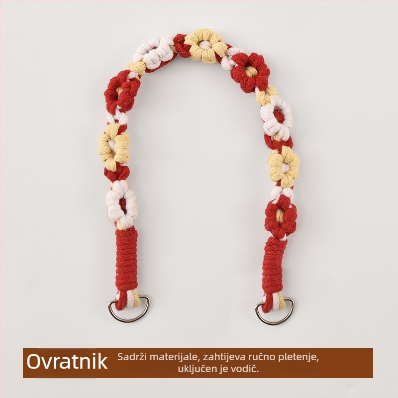 DIY povodac za psa – ručno pletenje, pamuk, univerzalna upotreba, božićni dizajn, ležerni stil