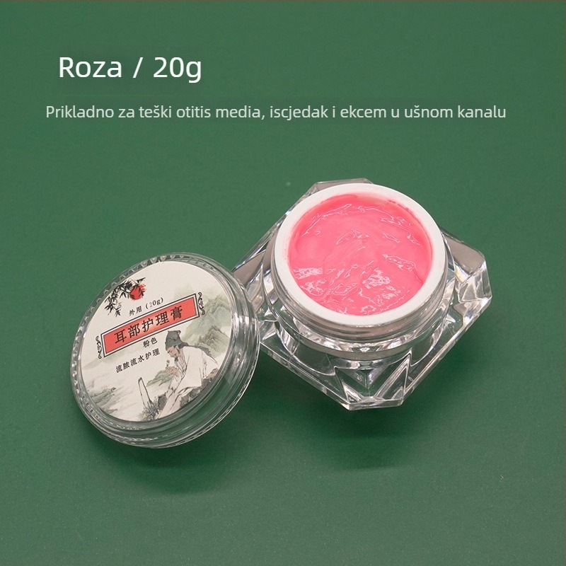 Set za njegu uha: ne-svijetle žličice za uho i krema za njegu, olakšanje od crvenila i svrbeža, 10–20 g