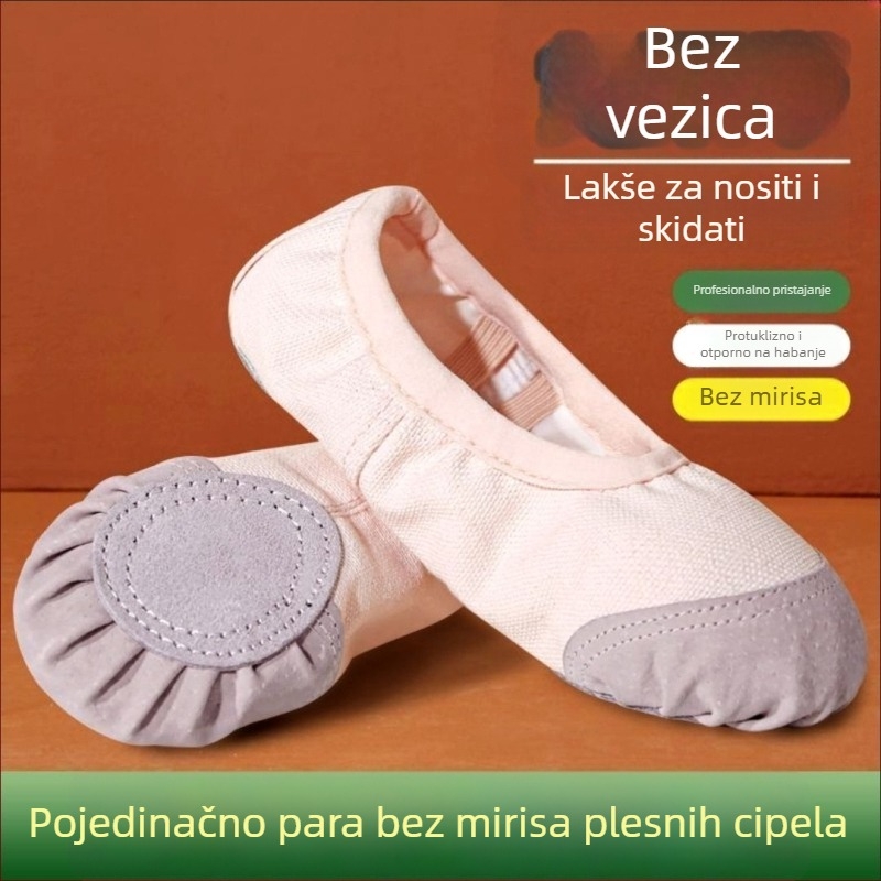 Mengwei Latinske plesne cipele za djevojčice - Kineski stil, Pekinška opera, mekana potplata, pamuk gornji dio, za uzrast 7–12 godina