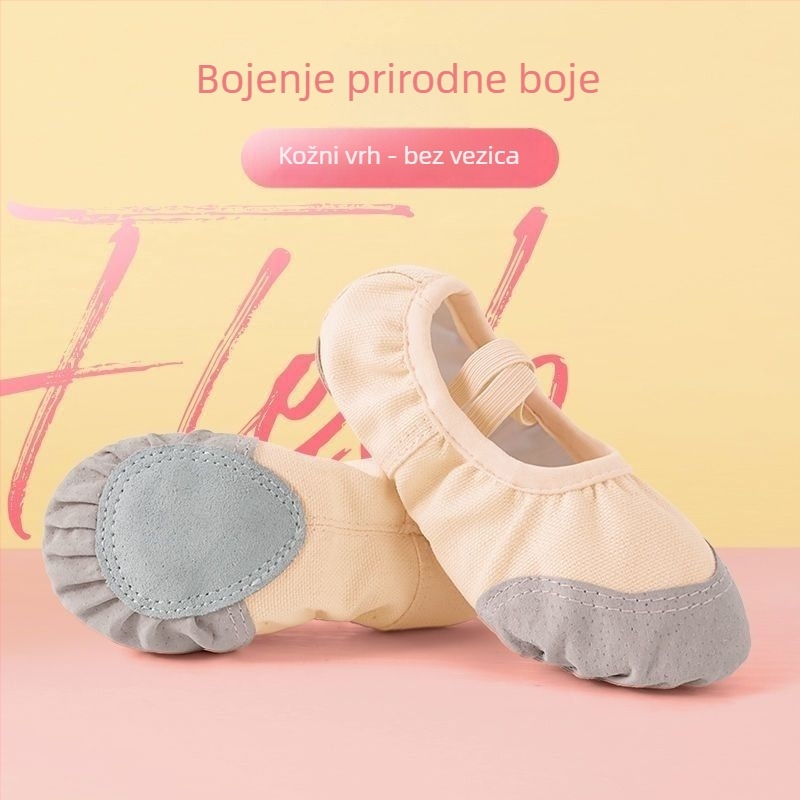 Mengwei Latinske plesne cipele za djevojčice - Kineski stil, Pekinška opera, mekana potplata, pamuk gornji dio, za uzrast 7–12 godina