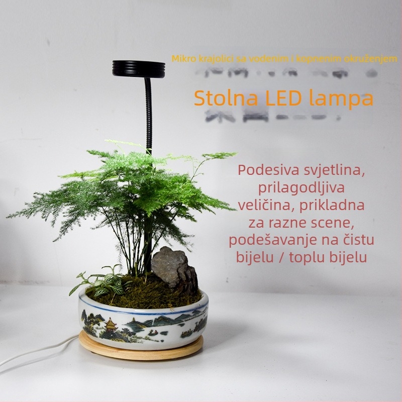 LED svjetlo za akvarij vodootporno energetski učinkovito za mahovske mikropejzaže