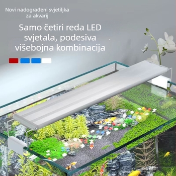 Vodootporna LED lampica za akvarij s nosačem – energetski učinkovito profesionalno osvjetljenje za uređenje akvarija