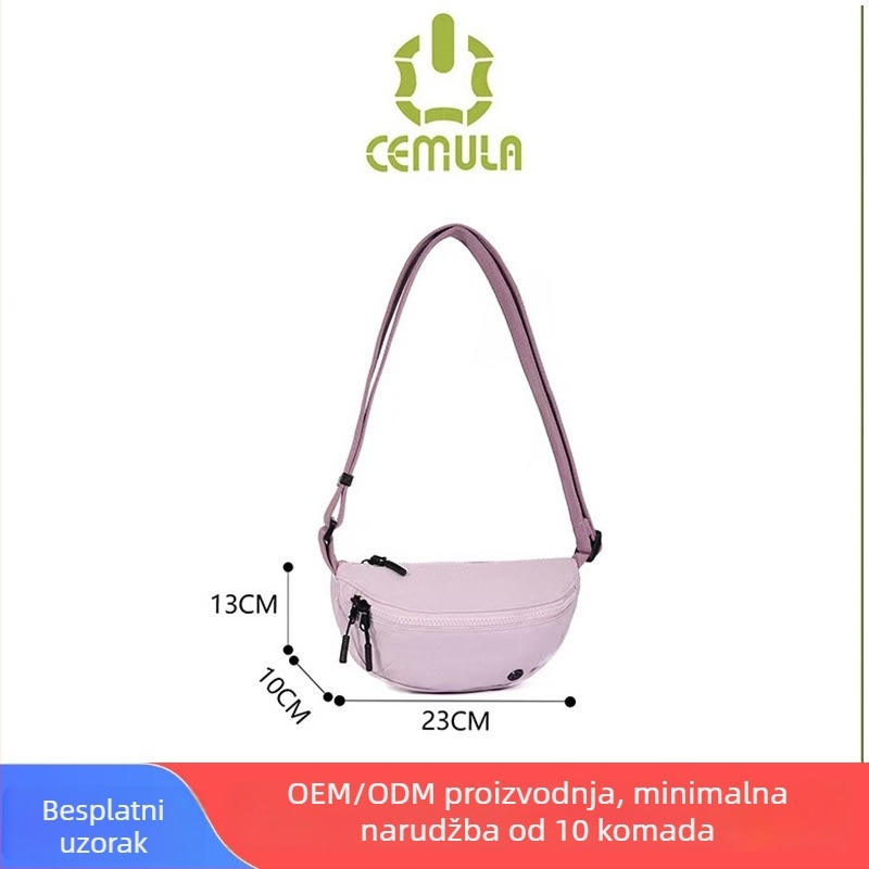 Sportska torba preko ramena od najlona, unisex, za outdoor sportove, proljeće 2025 izlazi, poliester podstava.