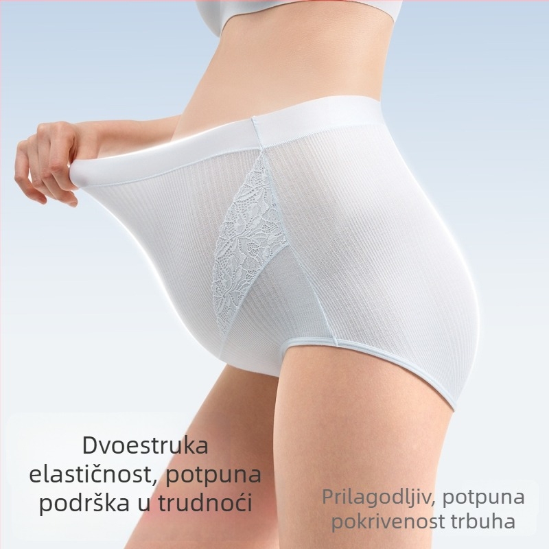 Trudničko donje rublje s visokim strukom za podršku trbuha, antibakterijsko, bez šavova, modalno