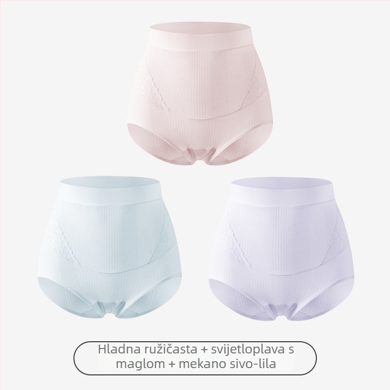 Trudničko donje rublje s visokim strukom za podršku trbuha, antibakterijsko, bez šavova, modalno