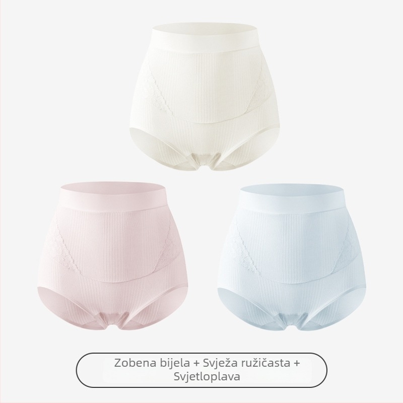 Trudničko donje rublje s visokim strukom za podršku trbuha, antibakterijsko, bez šavova, modalno