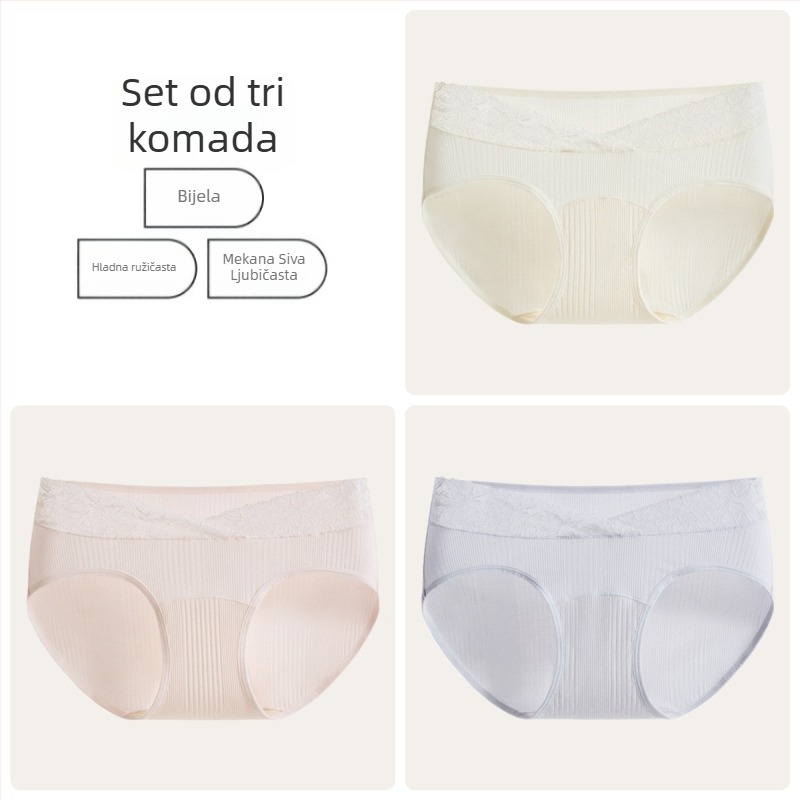 Trudničko donje rublje s visokim strukom za podršku trbuha, antibakterijsko, bez šavova, modalno