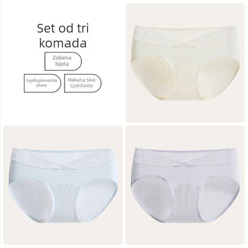 Trudničko donje rublje s visokim strukom za podršku trbuha, antibakterijsko, bez šavova, modalno