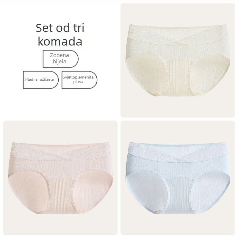 Trudničko donje rublje s visokim strukom za podršku trbuha, antibakterijsko, bez šavova, modalno