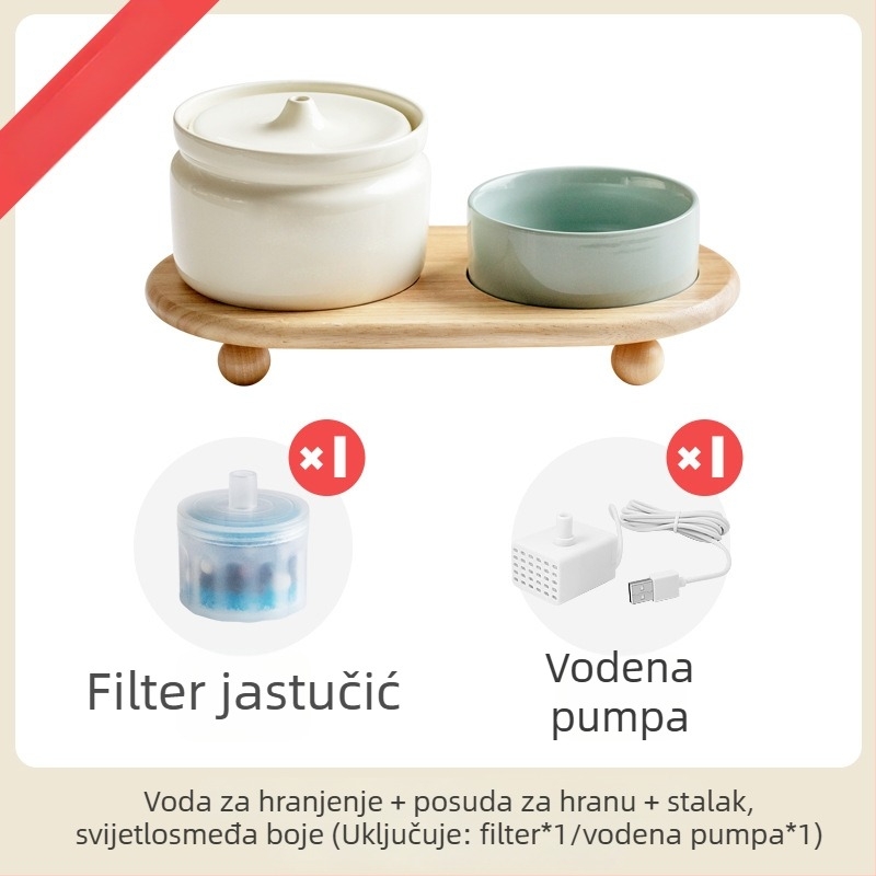 Keramički automatski vodeni dispenser za mačke, marka Star ceramics, pribor za kućne ljubimce