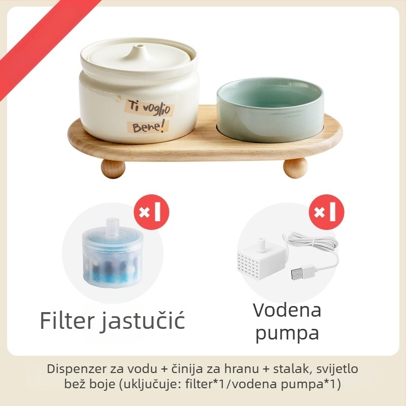 Keramički automatski vodeni dispenser za mačke, marka Star ceramics, pribor za kućne ljubimce
