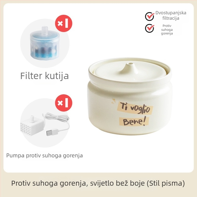 Keramički automatski vodeni dispenser za mačke, marka Star ceramics, pribor za kućne ljubimce