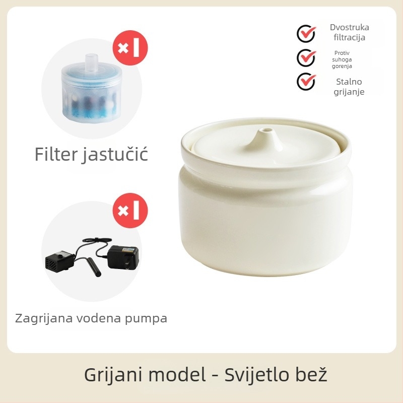 Keramički automatski vodeni dispenser za mačke, marka Star ceramics, pribor za kućne ljubimce