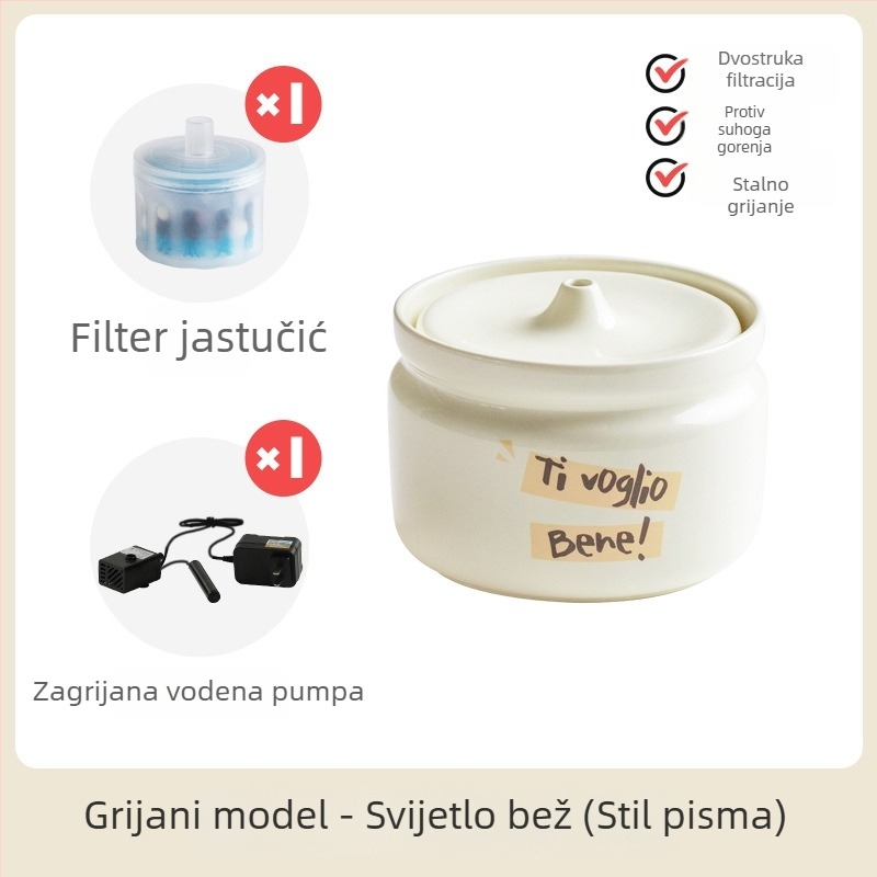 Keramički automatski vodeni dispenser za mačke, marka Star ceramics, pribor za kućne ljubimce