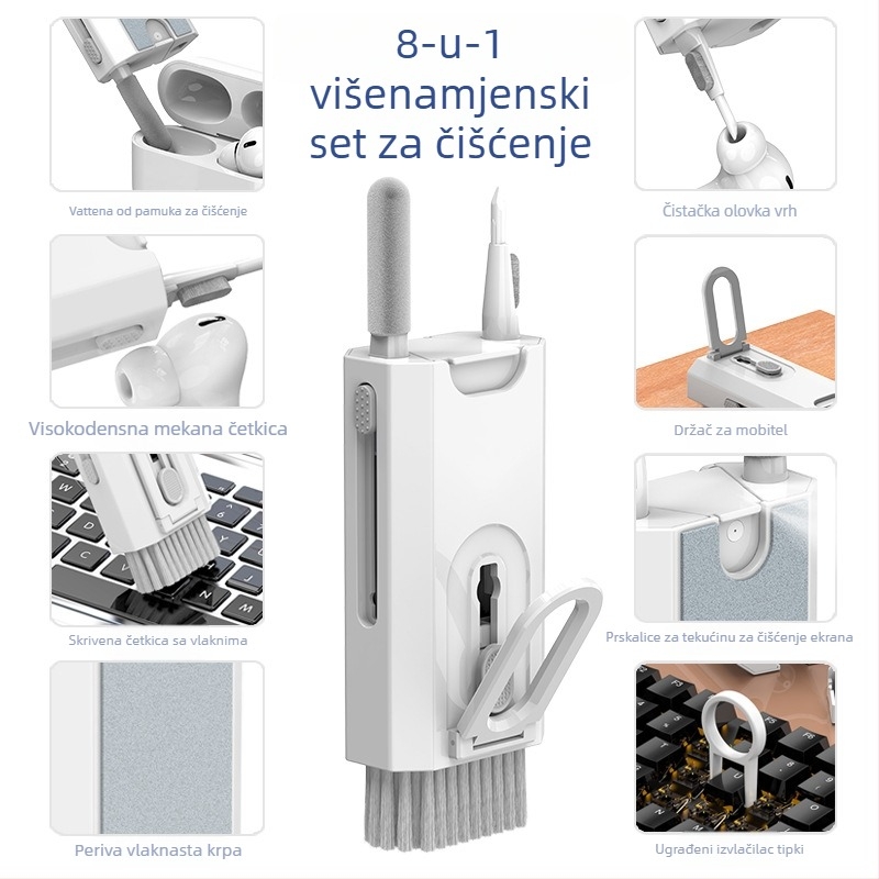 Q8 8-u-1 set za čišćenje računala, ABS, 100 g