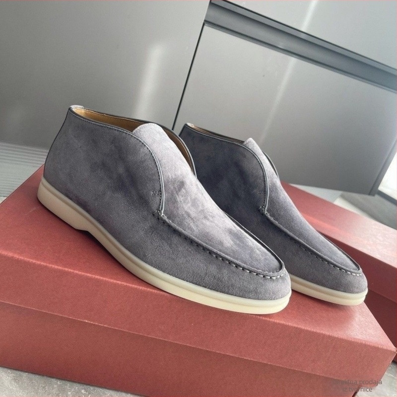 Unisex loaferice s visokim gornjim dijelom od velūra, TPR potplat, prozračan, jednostavan stil