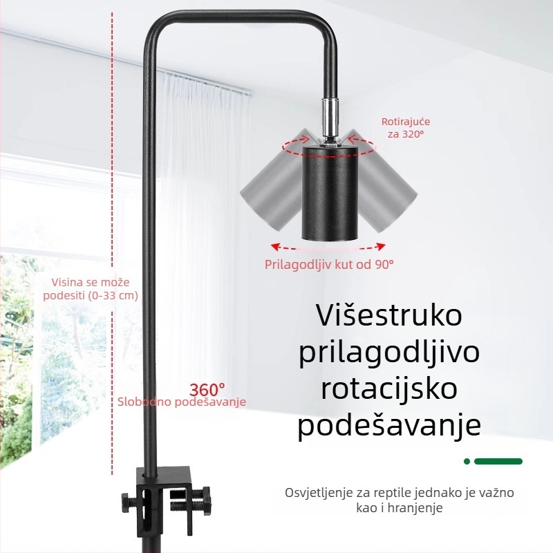 Lampa za reptile za sunčanje i grijanje, tijelo od aluminijske legure, 25W, dodatno osvjetljenje, branda Climbing General