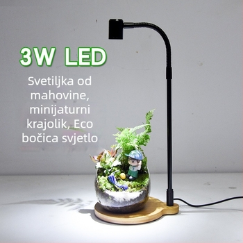 LED rasvjeta za rast biljaka za sukulente i lončanice – potpuno spektrum, 3W, 0,5 kg