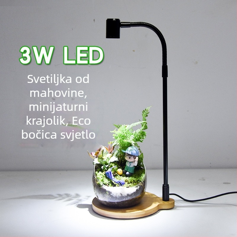 LED rasvjeta za rast biljaka za sukulente i lončanice – potpuno spektrum, 3W, 0,5 kg