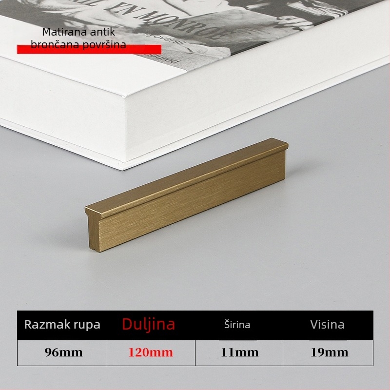 Ručka za vrata ormara | aluminijska legura | anodizacija | model 103 | moderni minimalistički stil | marka Y wo