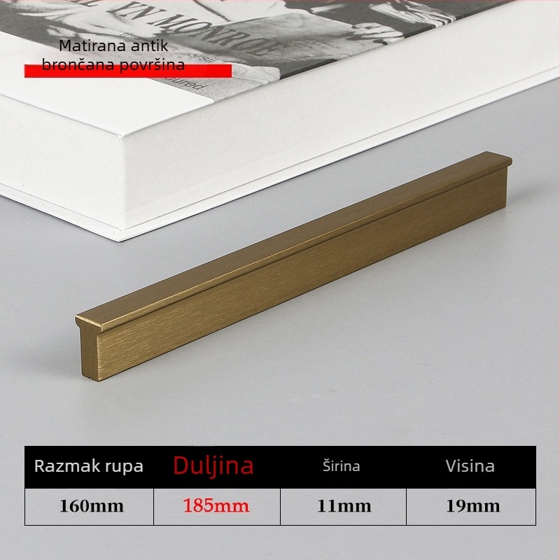 Ručka za vrata ormara | aluminijska legura | anodizacija | model 103 | moderni minimalistički stil | marka Y wo