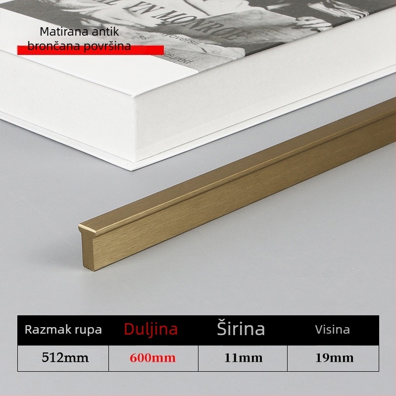 Ručka za vrata ormara | aluminijska legura | anodizacija | model 103 | moderni minimalistički stil | marka Y wo