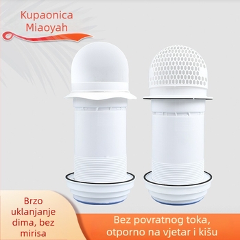 Kuhinjski kroz-stenski provjerni ventil za staklenu napa, plastični, moderni stil