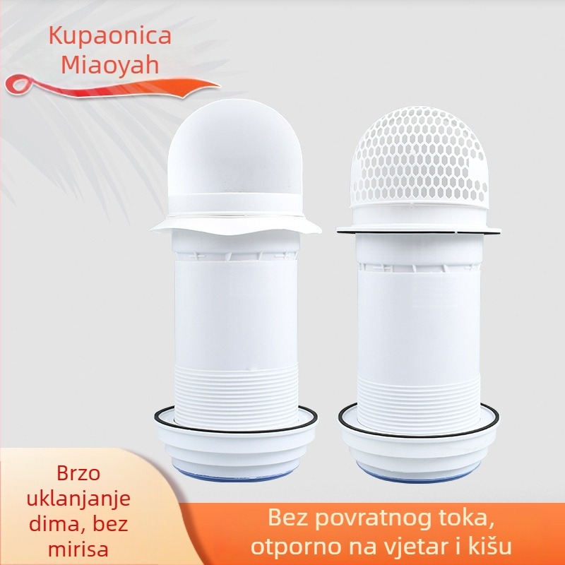 Kuhinjski kroz-stenski provjerni ventil za staklenu napa, plastični, moderni stil