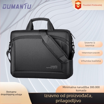 Aumantu torba za laptop, Oxford platno, prozračna, vodootporna, otporna na habanje, zaštita od udara, podstava od poliestera, unisex