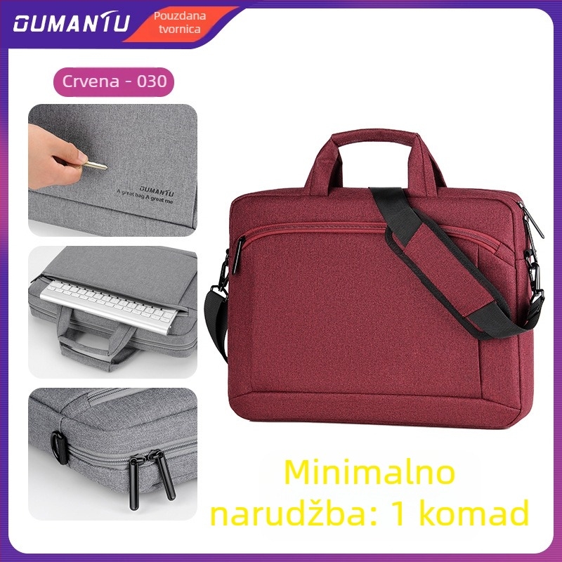 Aumantu torba za laptop, Oxford platno, prozračna, vodootporna, otporna na habanje, zaštita od udara, podstava od poliestera, unisex