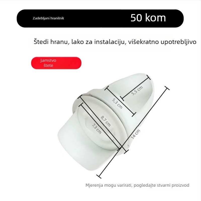 Automatska hranilica za kokoši s zaštitom od štakora, plastična konstrukcija, cjelovit komplet automatskog hranjenja, pogodno za akvarij