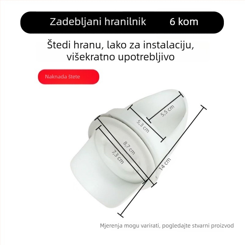 Automatska hranilica za kokoši s zaštitom od štakora, plastična konstrukcija, cjelovit komplet automatskog hranjenja, pogodno za akvarij