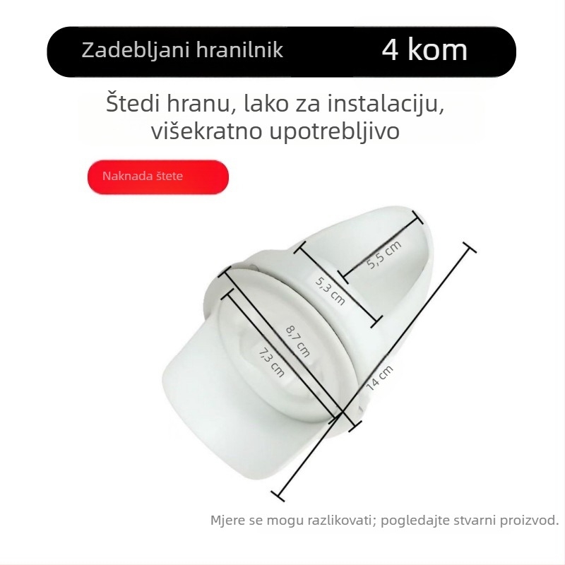 Automatska hranilica za kokoši s zaštitom od štakora, plastična konstrukcija, cjelovit komplet automatskog hranjenja, pogodno za akvarij