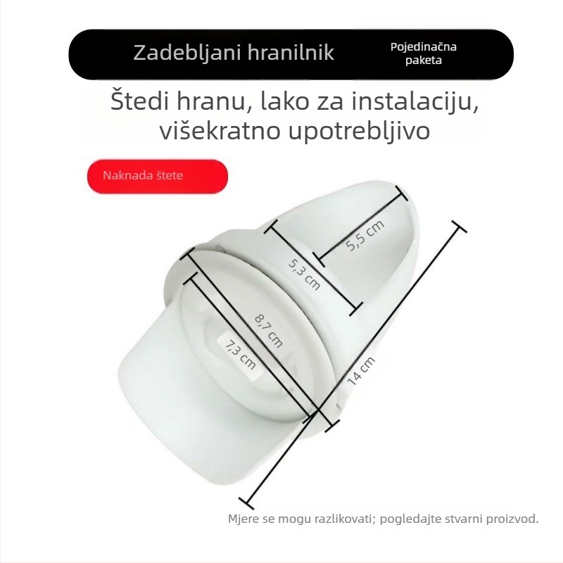 Automatska hranilica za kokoši s zaštitom od štakora, plastična konstrukcija, cjelovit komplet automatskog hranjenja, pogodno za akvarij