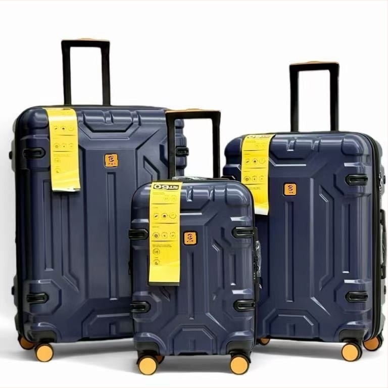 Trodijelni set putnih kofera s tvrdim ABS+PC kućištem, kapacitet 56–75 L, TSA zaključavanje, okretni kotači, proširivi