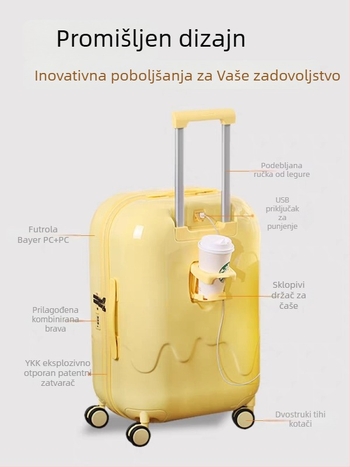 LETOO putni kofer, model D222, kapacitet 56–75 L, ABS+PC konstrukcija, TSA brava, USB port
