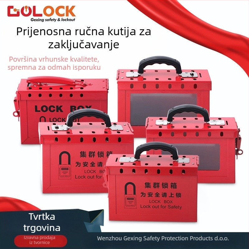 GSX Kutija za ključeve s GOLOCK zaključavanjem, čelična, prijenosna, 12 pretinaca za ključeve za klaster sustav zaključavanja