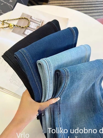 Traperice za trudnoću od pamuka s četverostrukom rastezljivošću i podrškom za trbuh, labav kroj, 70–80% pamuk