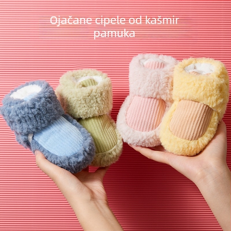 Cipele za bebe s Velcro zatvaračem, debeli potplat, protuklizne i tople, uzorak životinja, 6–12 mjeseci