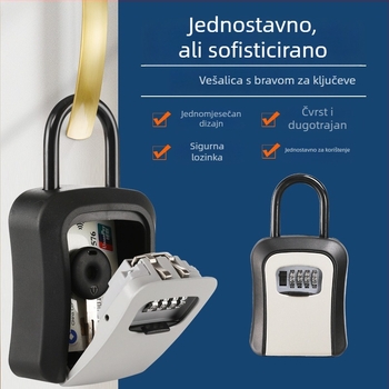 MGWS G7-QS mehanička kutija za ključeve s kodom, model G7-QS, materijal: inženjerski plast- legura, debljina brave 8 mm, razmak šipki 40 mm