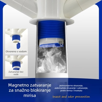 Kuhinjski T-spoj za odvod - trodirektni razdjelnik, ABS materijal, marka Yayier bathroom