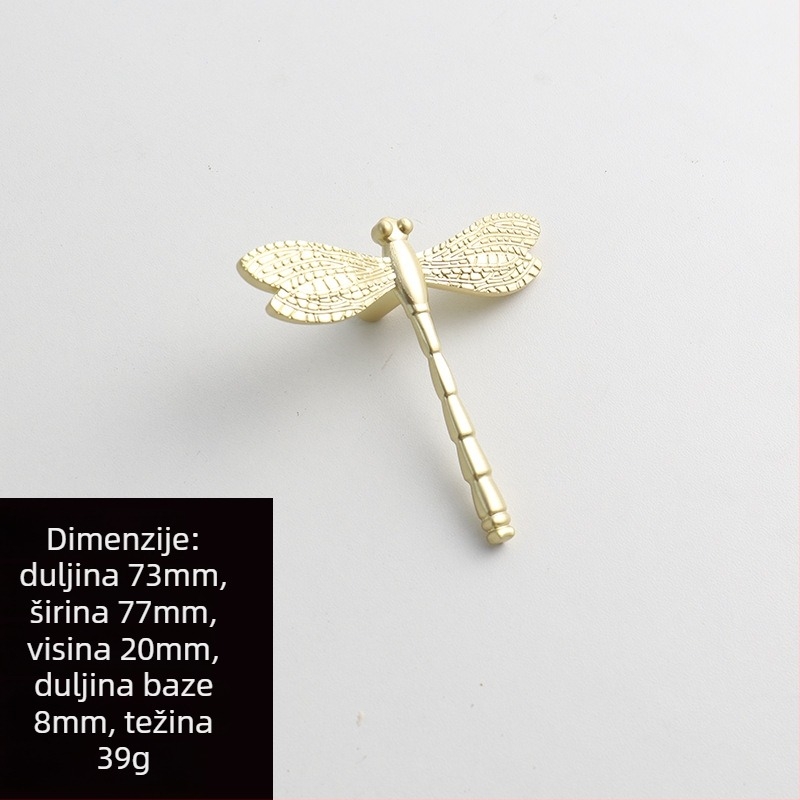 Drška za garderobu, dizajn dragonfly, cinkova legura, lijevanje pod pritiskom, površinska ugradnja