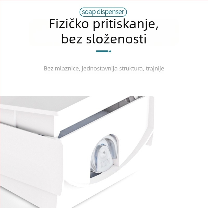 Dispenzer za sapun na zid, ručni pritisk, ABS, model 2290, Wing Home