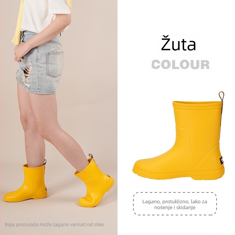 Creature Habits Ženske vodootporne čizme za kišu, Slip-On, EVA gornji dio, do sredine listova, niski pet 1–3 cm