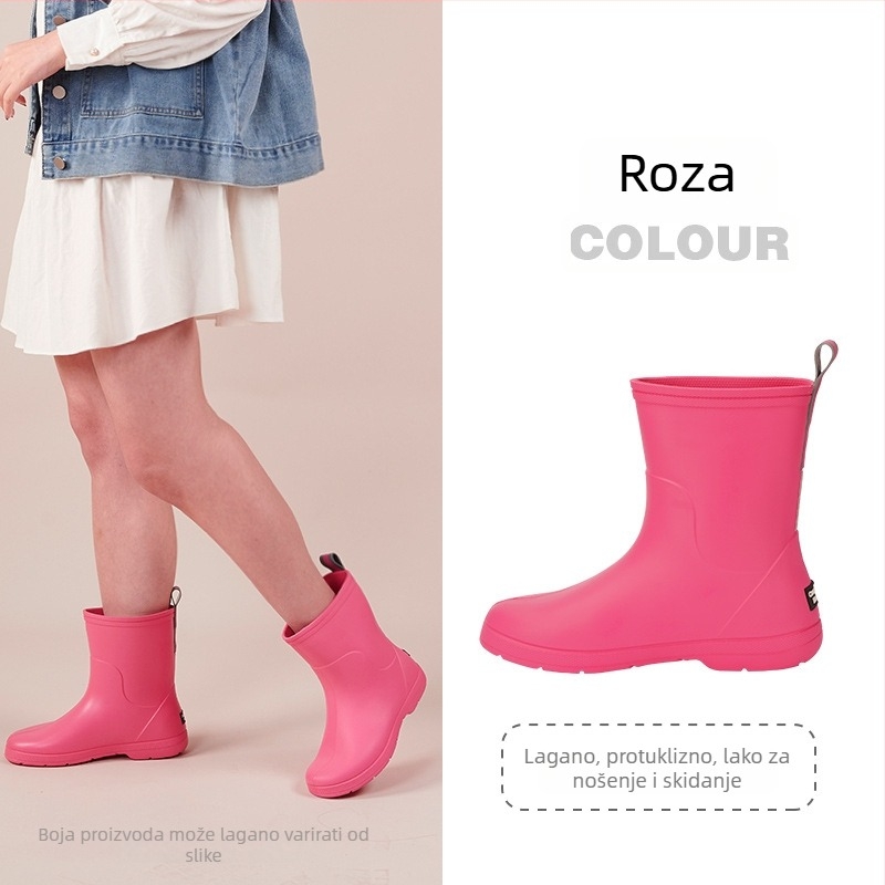 Creature Habits Ženske vodootporne čizme za kišu, Slip-On, EVA gornji dio, do sredine listova, niski pet 1–3 cm