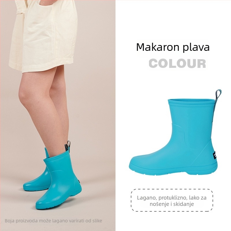 Creature Habits Ženske vodootporne čizme za kišu, Slip-On, EVA gornji dio, do sredine listova, niski pet 1–3 cm
