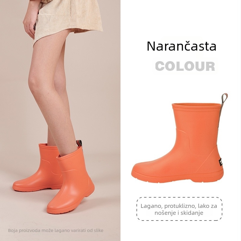 Creature Habits Ženske vodootporne čizme za kišu, Slip-On, EVA gornji dio, do sredine listova, niski pet 1–3 cm