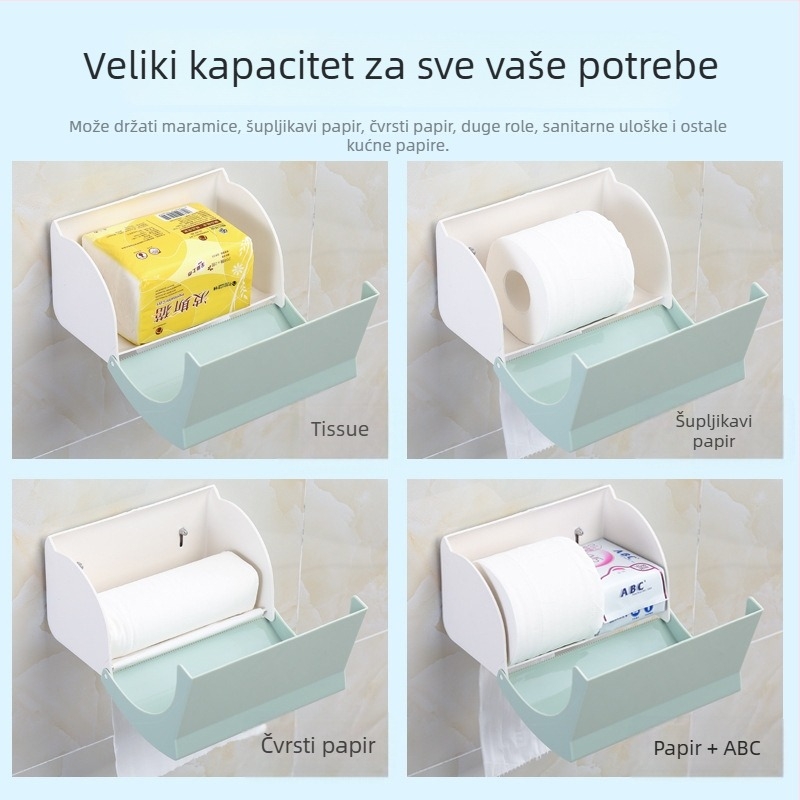 Plastična kutija za maramice, vodootporna, model 016-H508, moderan minimalistički stil, pogodna za spavaću sobu, hotel, restoran i kuhinju